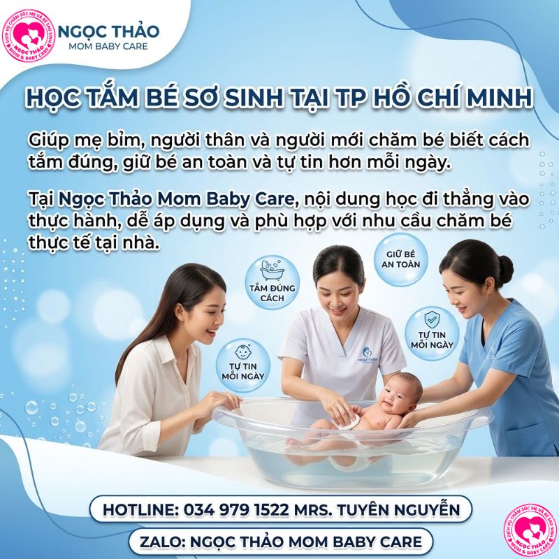 học tắm bé sơ sinh tại tphcm